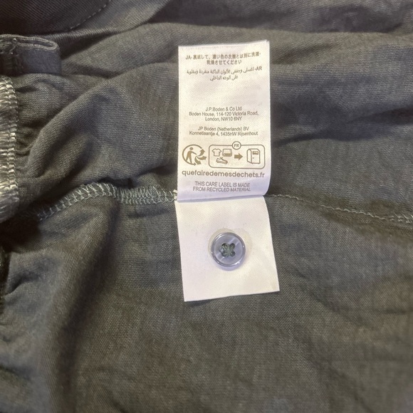 Boden Tiered Jersey Shirt Mini Dress, size 16/18R. - Picture 9 of 9